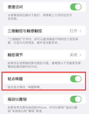 察哈尔右翼前苹果授权维修站分享iPhone轻点无法唤醒怎么办 